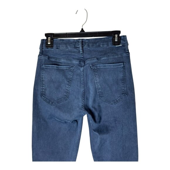 Mother Jeans Women 27 Blue Midnight‎ Denim High Waisted Looker Ankle Fray - Picture 5 of 14